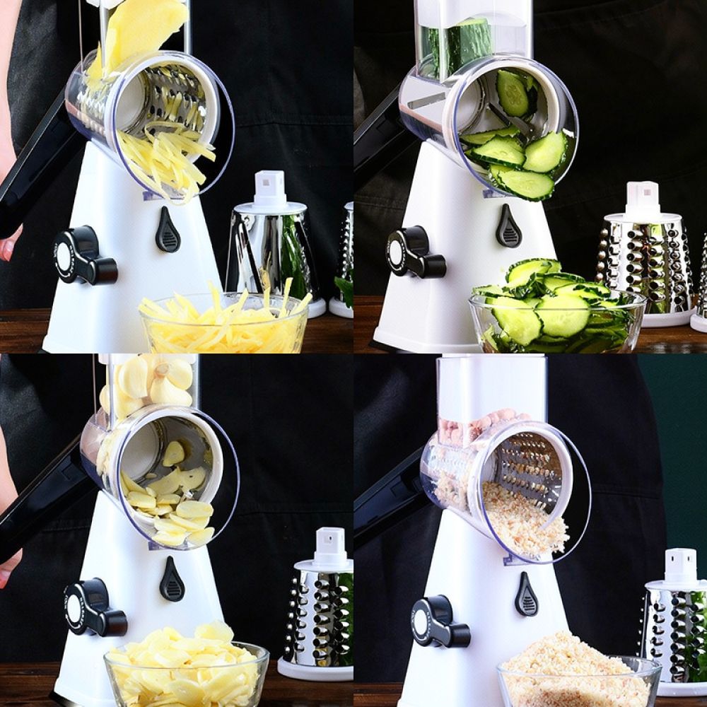 Kitchen Helper Gadgets - Ручная ротационная овощерезка-терка для нарезки овощей,